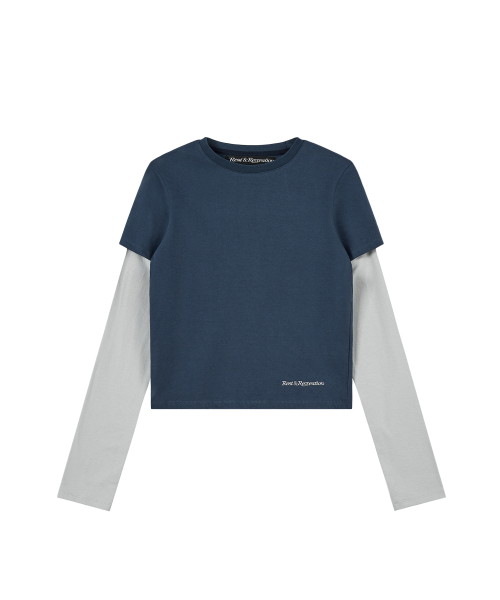 Rest&Recreation(レストアンドレクリエーション)の「LAYERED SLEEVE TOP - BLUE(Tシャツ/カットソー・レディース・その他・ONE)」の1枚目の写真