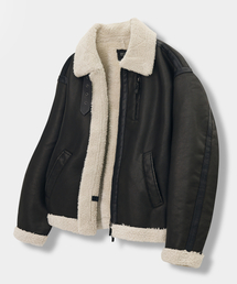 DIMITRI BLACK（ディミトリブラック）の「Fade Washing B-3 Mustang Jacket_Black（ムートンコート）」