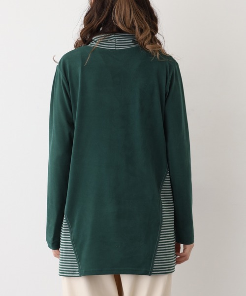 BRODIAEA(ブローディア)の「BRODIAEA ピーチ起毛×ボーダープルオーバー(Tシャツ/カットソー・レディース・ブラック/グリーン/ネイビー/ブラウン・40)」の20枚目の写真