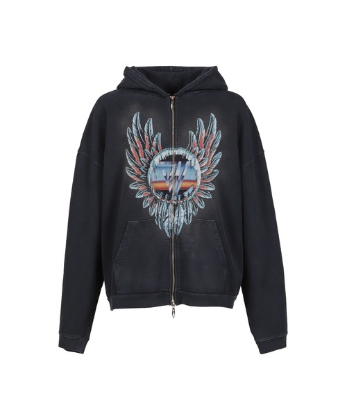 JUN NAKAYAMA FLAME HOODIE パーカー　nubian FEATHER ZIP HOODIE（パーカー）｜JUN/NAKAYAMA（ジュンナカヤマ）の