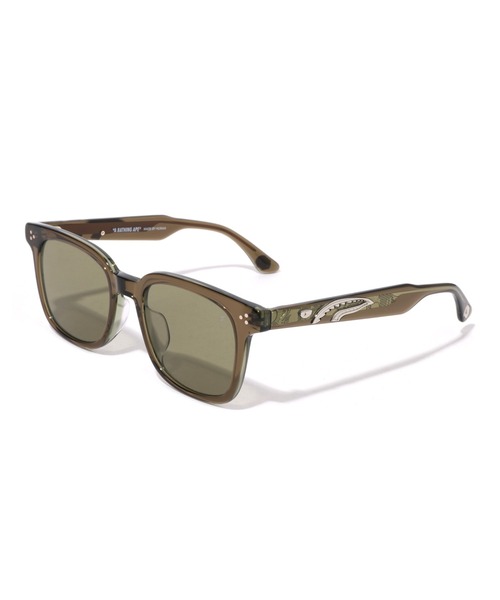A BATHING APE(アベイシングエイプ)の「SHARK SUNGLASSES #2(サングラス・メンズ・ブラウン/グリーン/ブラック・FREE)」の1枚目の写真
