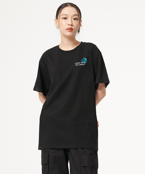 ARTISTWEAR（アーティストウェア）の「[ATW] コールドフラワー半袖Tシャツ_BK（Tシャツ/カットソー・レディース・ブラック・SMALL/MEDIUM/LARGE/X-LARGE/XX-LARGE/XXXX-LARGE）」の13枚目の写真