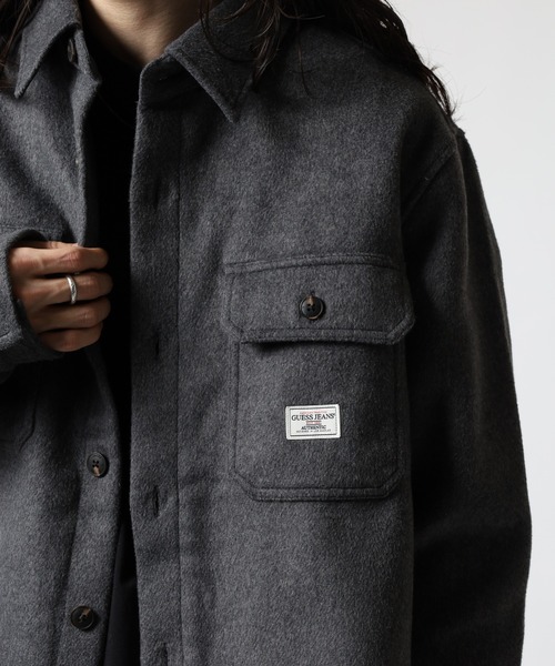 GUESS JEANS(ゲスジーンズ)の「GUESS JEANS ウール チェックシャツジャケット(ブルゾン・メンズ・ブラック/マルチ/ヘザーグレー・S/XL/M/L)」の19枚目の写真