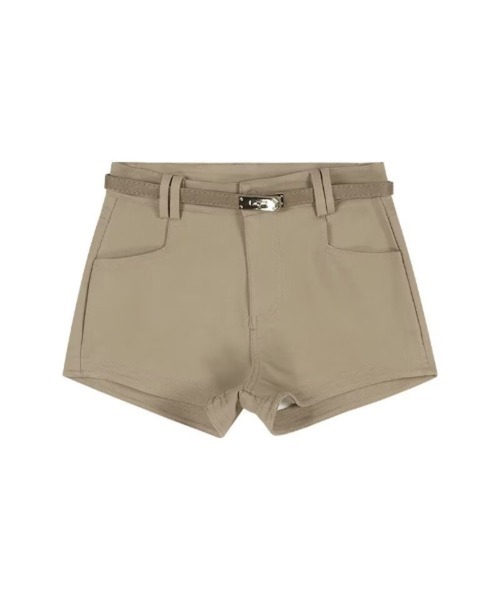 Chiina(チーナ)の「Chiina /Y2Kスリムフィットショートパンツ(その他パンツ・レディース・ベージュ/ブラウン/ホワイト/ブラック・FREE)」の7枚目の写真