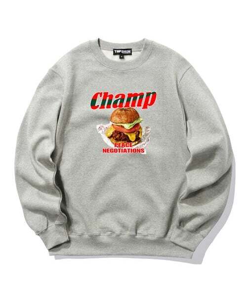 TRIPSHION(トリップション)の「CHAMP BURGER Crew Neck - Gray(スウェット・メンズ・その他・LARGE/MEDIUM/X-LARGE)」の1枚目の写真