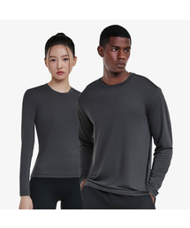 BALLOP（バロップ）の「男女共用エアロウームウォームアップロングスリーブチャコール（その他アウター）」