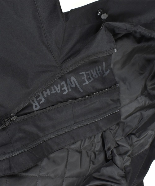 three weather スノーボードウェア　ウィンタースポーツ　ブラック　黒 楽天市場】THREEWEATHER スリーウェザー スノーボード ウェア