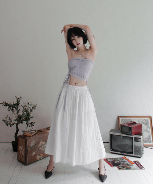RUBATI（ルバティ）の「シャーリングストラップチューブトップ_ダブグレー（Tシャツ/カットソー・レディース・その他・size2/size1）」の2枚目の写真