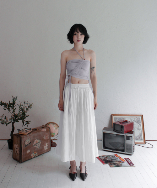 RUBATI（ルバティ）の「シャーリングストラップチューブトップ_ダブグレー（Tシャツ/カットソー・レディース・その他・size2/size1）」の5枚目の写真