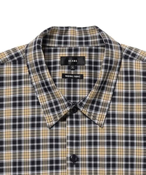 BEAMS（ビームス）の「チェック ショートシャツ（シャツ/ブラウス・メンズ・ブラック/ベージュ・S/M/L/XL）」の18枚目の写真
