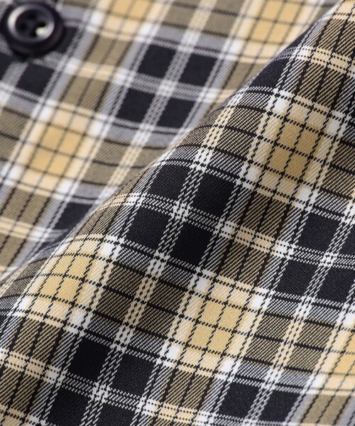 BEAMS（ビームス）の「チェック ショートシャツ（シャツ/ブラウス・メンズ・ブラック/ベージュ・S/M/L/XL）」の16枚目の写真
