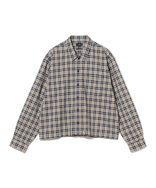 BEAMS（ビームス）の「チェック ショートシャツ（シャツ/ブラウス・メンズ・ブラック/ベージュ・S/M/L/XL）」の8枚目の写真