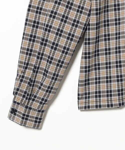 BEAMS（ビームス）の「チェック ショートシャツ（シャツ/ブラウス・メンズ・ブラック/ベージュ・S/M/L/XL）」の6枚目の写真