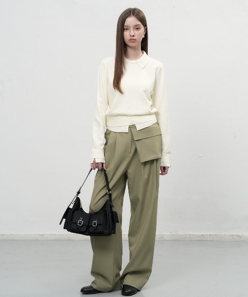 GENERAL IDEA(ジェネラルアイデア)の「【GENERAL IDEA】アウトポケットショルダーバッグ / OUT POCKET SHOULDER BAG(ショルダーバッグ・レディース・ネイビー/ブラック・FREE)」の9枚目の写真