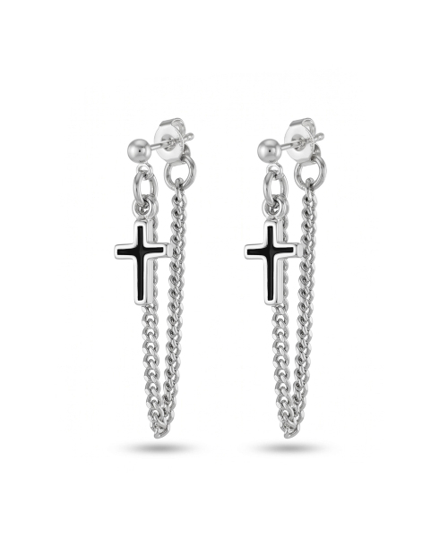 NONENON(ノンノン)の「EPOXY CROSS CHAIN EAR(ピアス(両耳用)・レディース・その他・FREE)」の4枚目の写真