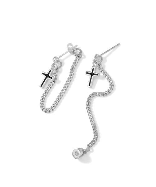 NONENON(ノンノン)の「EPOXY CROSS CHAIN EAR(ピアス(両耳用)・レディース・その他・FREE)」の3枚目の写真