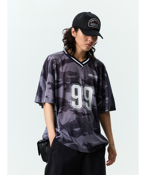 JAMIE WEST(ジェイミーウエスト)の「NO.99 VネックマッシュカモTシャツ(ブラック)(Tシャツ/カットソー・レディース・その他・MEDIUM/LARGE/X-LARGE)」の4枚目の写真