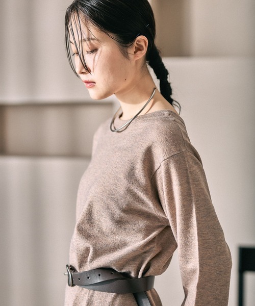 LEPSIM(レプシィム)の「14ゲージ2WAYロングワンピース 632261(ワンピース・レディース・ブラック/ベージュ・FREE)」の6枚目の写真