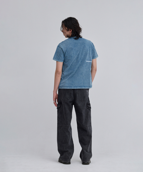 KZM(ケージエム)の「ワンポイントウォッシングTシャツBLUE(Tシャツ/カットソー・メンズ・その他・MEDIUM/LARGE/X-LARGE/XX-LARGE)」の2枚目の写真