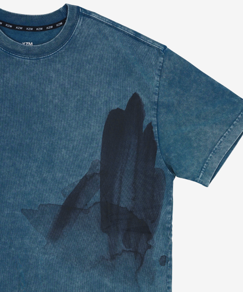 KZM(ケージエム)の「ワンポイントウォッシングTシャツBLUE(Tシャツ/カットソー・メンズ・その他・MEDIUM/LARGE/X-LARGE/XX-LARGE)」の7枚目の写真