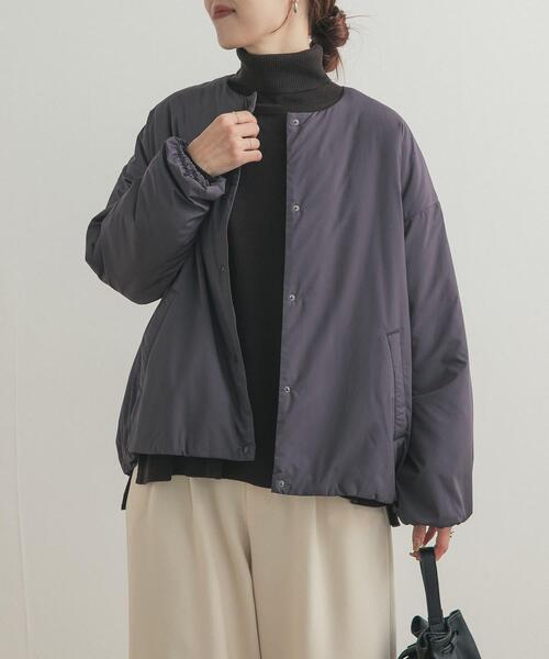 URBAN RESEARCH DOORS（アーバンリサーチドアーズ）の「『UR TECH』撥水ポケッタブル中綿ブルゾン（ブルゾン・レディース・ベージュ系その他/ブラック/チャコールグレー・FREE）」の15枚目の写真