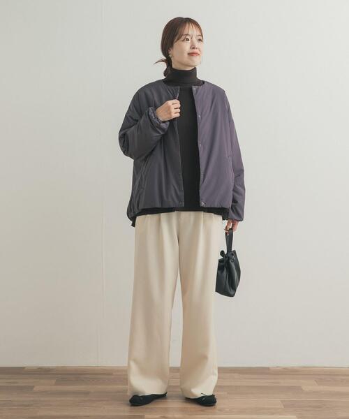 URBAN RESEARCH DOORS（アーバンリサーチドアーズ）の「『UR TECH』撥水ポケッタブル中綿ブルゾン（ブルゾン・レディース・ベージュ系その他/ブラック/チャコールグレー・FREE）」の9枚目の写真