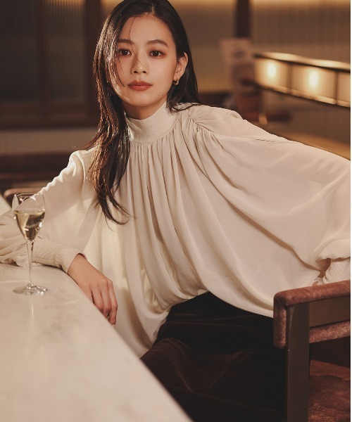 ジョーゼットフレアブラウス（シャツ/ブラウス）｜anuans（ア