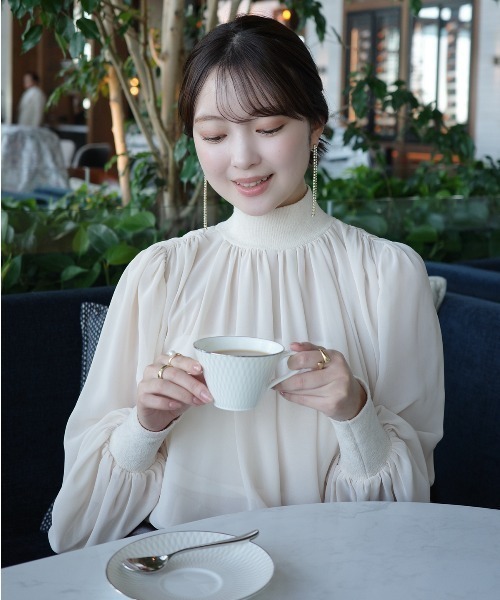 ジョーゼットフレアブラウス（シャツ/ブラウス）｜anuans（ア