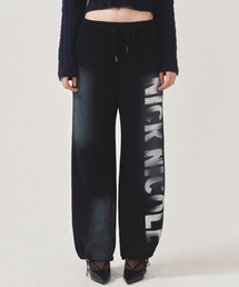 GRADATION LOGO SWEAT STRING PANTS_BLACK