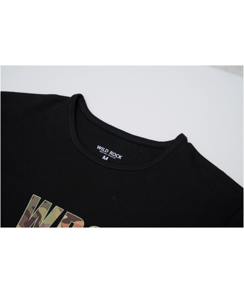 WILDROCK（ワイルドロック）の「ワイルドマッスルフィットTシャツ_ブラック（カモプリント）（Tシャツ/カットソー・メンズ・その他・MEDIUM/LARGE）」の2枚目の写真