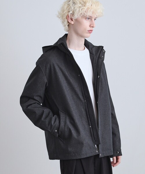 セール】【3WAY】ウール調サキソニーフードブルゾン（ブルゾン）｜tk