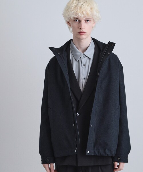 セール】【3WAY】ウール調サキソニーフードブルゾン（ブルゾン）｜tk