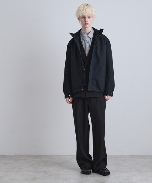 セール】【3WAY】ウール調サキソニーフードブルゾン（ブルゾン）｜tk