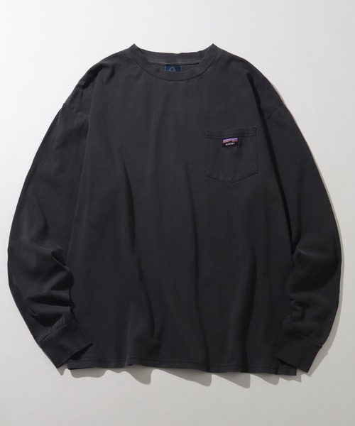 GERRY(ジェリー)の「【GERRY/ジェリー】ピグメント胸ポケット ロングスリーブTシャツ(Tシャツ/カットソー・メンズ・グリーン/ベージュ/ネイビー/ブラック・L/LL/M)」の12枚目の写真