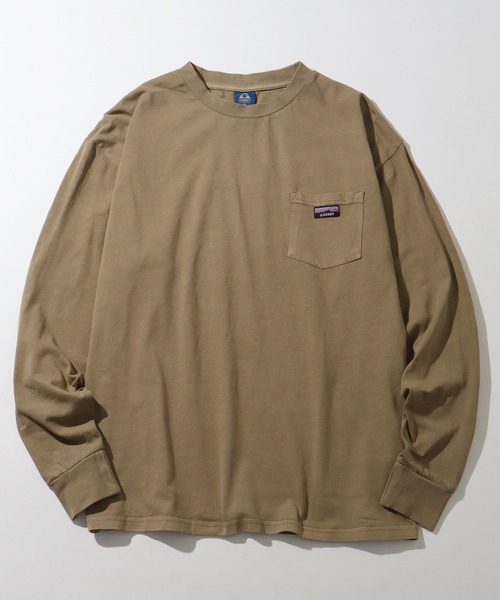 GERRY(ジェリー)の「【GERRY/ジェリー】ピグメント胸ポケット ロングスリーブTシャツ(Tシャツ/カットソー・メンズ・グリーン/ベージュ/ネイビー/ブラック・L/LL/M)」の13枚目の写真