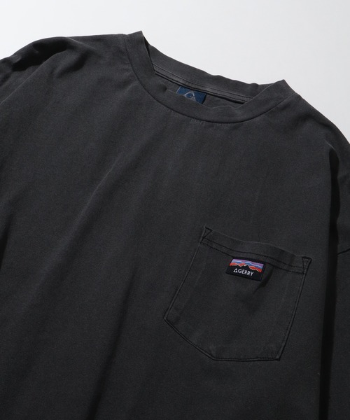 GERRY(ジェリー)の「【GERRY/ジェリー】ピグメント胸ポケット ロングスリーブTシャツ(Tシャツ/カットソー・メンズ・グリーン/ベージュ/ネイビー/ブラック・L/LL/M)」の9枚目の写真