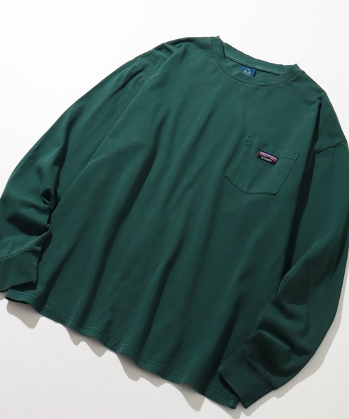 GERRY(ジェリー)の「【GERRY/ジェリー】ピグメント胸ポケット ロングスリーブTシャツ(Tシャツ/カットソー・メンズ・グリーン/ベージュ/ネイビー/ブラック・L/LL/M)」の10枚目の写真