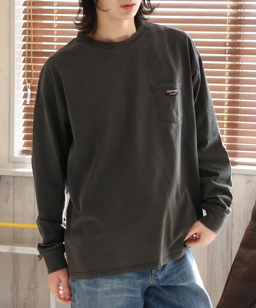 GERRY(ジェリー)の「【GERRY/ジェリー】ピグメント胸ポケット ロングスリーブTシャツ(Tシャツ/カットソー・メンズ・グリーン/ベージュ/ネイビー/ブラック・L/LL/M)」の18枚目の写真