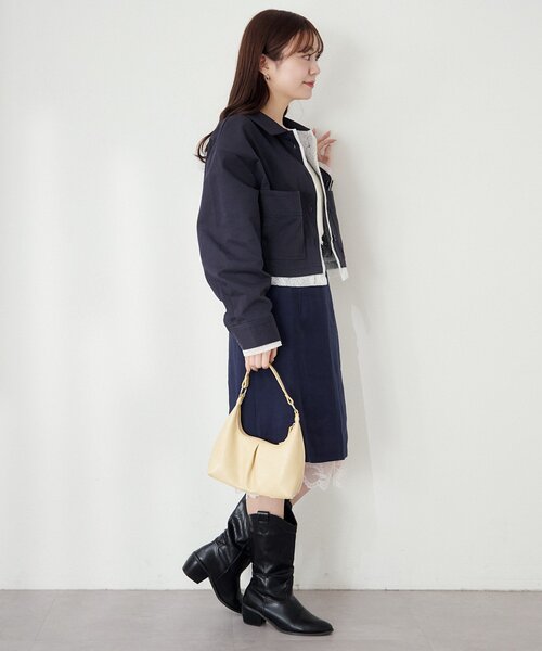 Kastane（カスタネ）の「【SETUP対応】レイヤードショートシャツジャケット（その他アウター・レディース・ベージュ系その他/ネイビー/ダークブルー/ベージュ・FREE）」の15枚目の写真