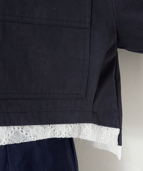 Kastane（カスタネ）の「【SETUP対応】レイヤードショートシャツジャケット（その他アウター・レディース・ベージュ系その他/ネイビー/ダークブルー/ベージュ・FREE）」の20枚目の写真