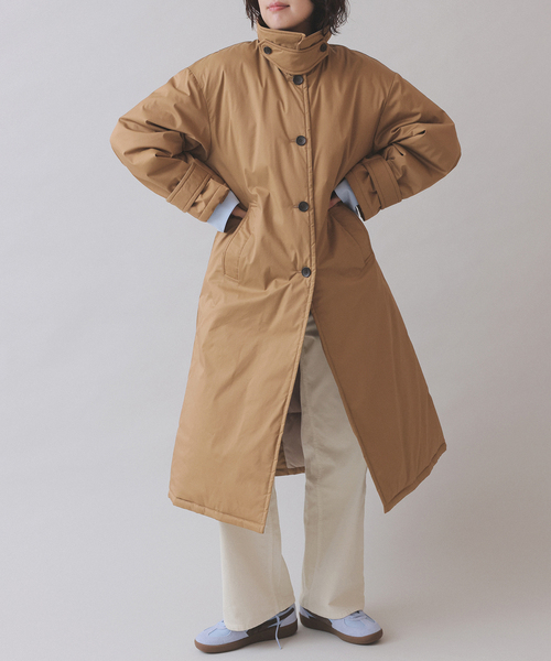 SLOBE IENA（スローブイエナ）の「撥水中綿ステンカラーコート（ステンカラーコート・レディース・ブラック/キャメル・38/36）」の11枚目の写真