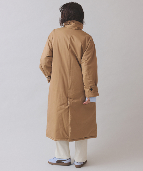 SLOBE IENA（スローブイエナ）の「撥水中綿ステンカラーコート（ステンカラーコート・レディース・ブラック/キャメル・38/36）」の14枚目の写真