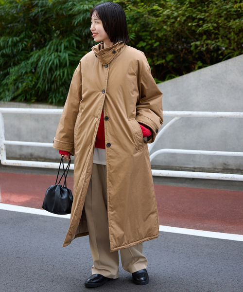 SLOBE IENA（スローブイエナ）の「撥水中綿ステンカラーコート（ステンカラーコート・レディース・ブラック/キャメル・38/36）」の21枚目の写真