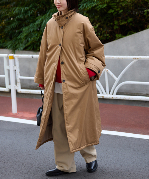 SLOBE IENA（スローブイエナ）の「撥水中綿ステンカラーコート（ステンカラーコート・レディース・ブラック/キャメル・38/36）」の22枚目の写真