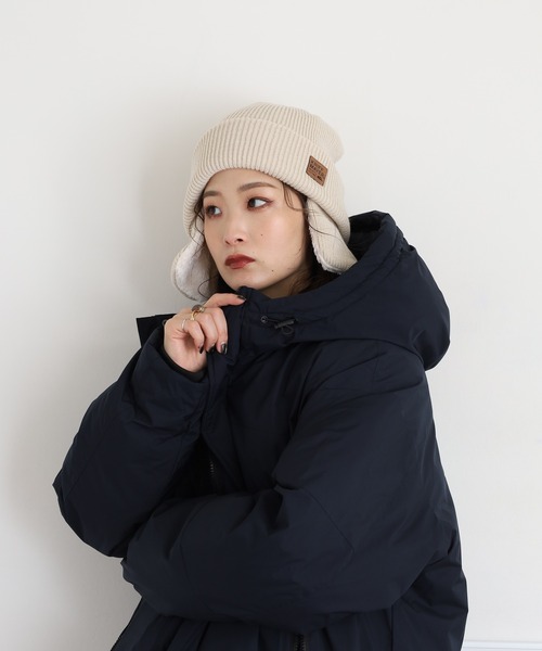 KRIFF MAYER（クリフメイヤー）の「KRIFF MAYER 耳付き ニットキャップ ワッチキャップ ニット帽 男女兼用（ニットキャップ/ビーニー・メンズ・ブラック/アイボリー/ブラウン・FREE）」の12枚目の写真