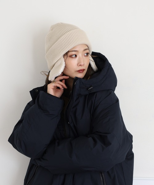 KRIFF MAYER（クリフメイヤー）の「KRIFF MAYER 耳付き ニットキャップ ワッチキャップ ニット帽 男女兼用（ニットキャップ/ビーニー・メンズ・ブラック/アイボリー/ブラウン・FREE）」の14枚目の写真