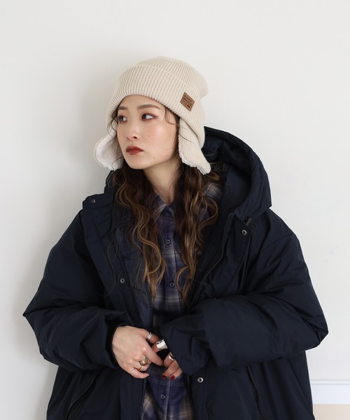 KRIFF MAYER（クリフメイヤー）の「KRIFF MAYER 耳付き ニットキャップ ワッチキャップ ニット帽 男女兼用（ニットキャップ/ビーニー・メンズ・ブラック/アイボリー/ブラウン・FREE）」の13枚目の写真