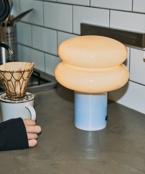 SAHIR サヒール】Milk glass lamp ミルクガラスランプ（照明）｜SAHIR