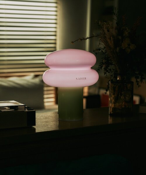 SAHIR（サヒール）の「【SAHIR サヒール】Milk glass lamp　ミルクガラスランプ（照明・レディース・ピンク/アイボリー・0）」の3枚目の写真