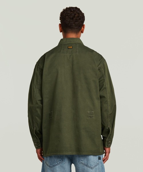 G-STAR(ジースター)の「Reversible Overshirt/リバーシブルオーバーサイズリラックスシャツジャケット/カモ柄(シャツ/ブラウス・メンズ・カーキ・X-LARGE/X-SMALL/LARGE/MEDIUM/SMALL)」の4枚目の写真